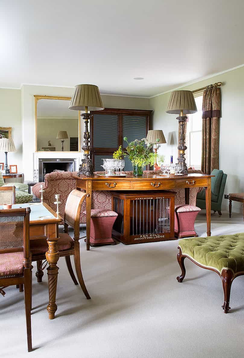 Drawing room drinks table